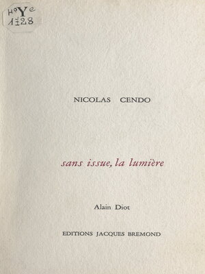 cover image of Sans issue, la lumière